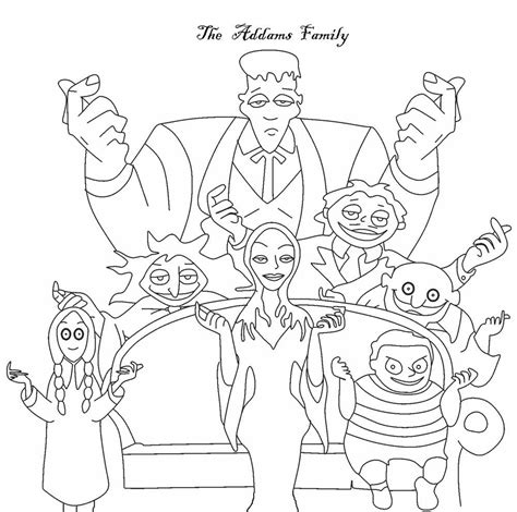 ausmalbilder addams family|Addams Family Coloring Pages (Free PDF Printables)。